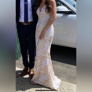 Dress The Population - Sharon Floral-Sequin Mermaid Gown - Worn Once